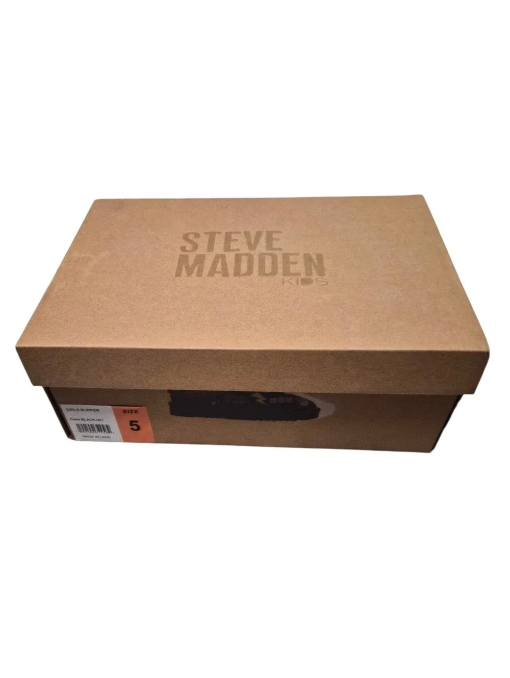 Steve Madden Kids Girls Black Whirl Slippers Graphic Size 5 NWT